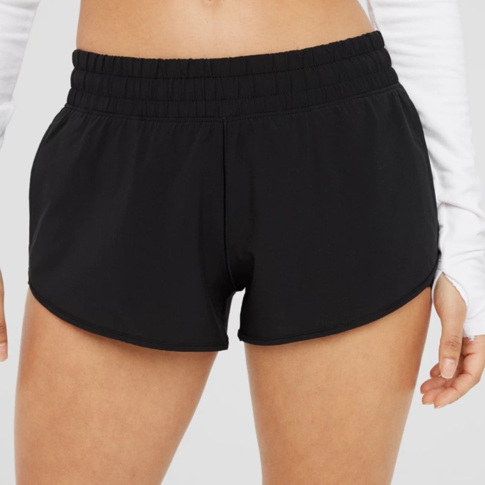 aerie black workout shorts